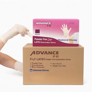Latex Powder-Free Exam Gloves All Sizes Disposable Textured 1000pcs White